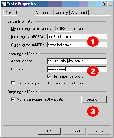 Como configurar: Outlook 2000 - Passo 2