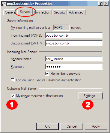 Como configurar: Outlook Express 6 - Passo 5